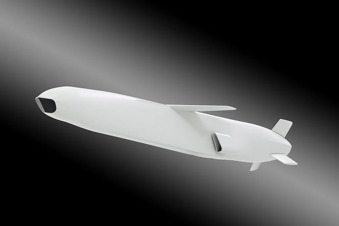 Ferdig missil:  Slik vil et ferdig JSM se ut når det flyr. ill.: Kongsberg-gruppen