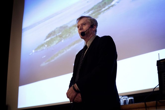 Kunstig øy: Styreleder Bernt Stilluf Karlsen i Oslo Havn er en meget entusiastisk tilhenger av å lage en kunstig øy i Oslo-fjorden. Foto: Hans Haugstad