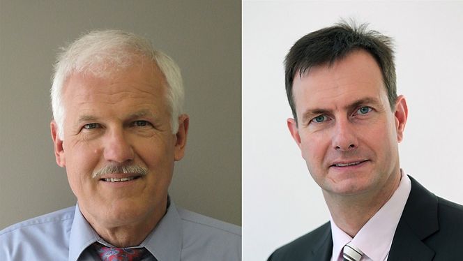 Lydhoder: Ekspertene på digital komprimert lyd fra tyske Fraunhofer, Hans-Peter Baumeister (t.v.) og Manfred Lutsky, vil at deres nye lydkodek skal bli den vi alle skal bruke i fremtidens 4G-mobiltelefoner