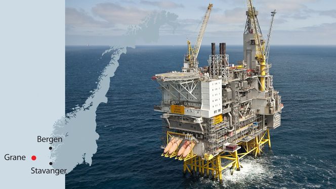Oljefeltet Grane ligger 59 grader 13' 12