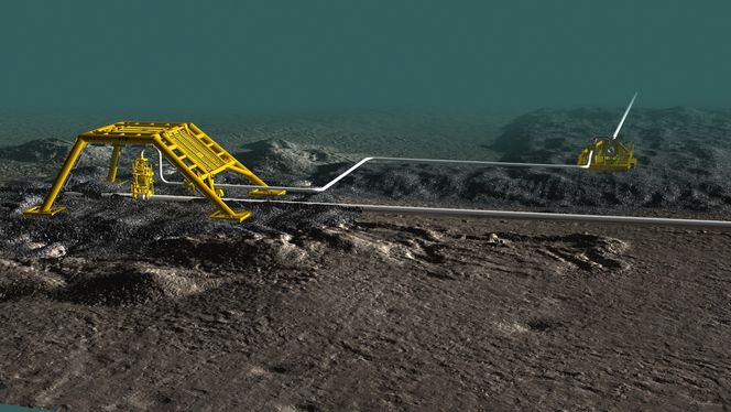 Statoil har plassert en stor beskyttelsesstruktur over t-koblingen for at det skal være mulig for fiskebåter å tråle over den.