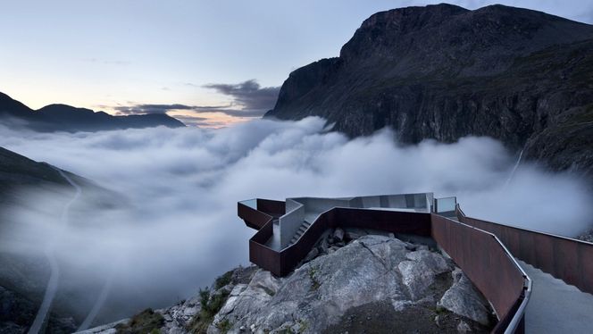 Prosjektet forsterker naturopplevelsene, mener juryen. Her: Et av utsiktspunktene over Trollstigvegen. FOTO: Reiulf Ramstad Arkitekter