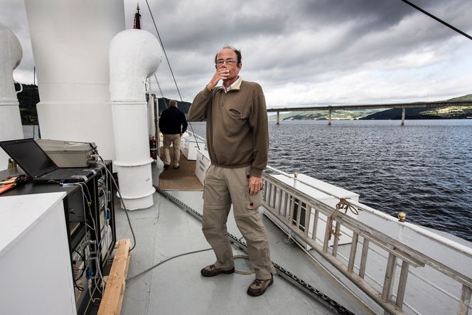Sjefingeniør i Statens Kartverk, Dag Solheim, på Skibladner. FOTO: Håkon Jacobsen