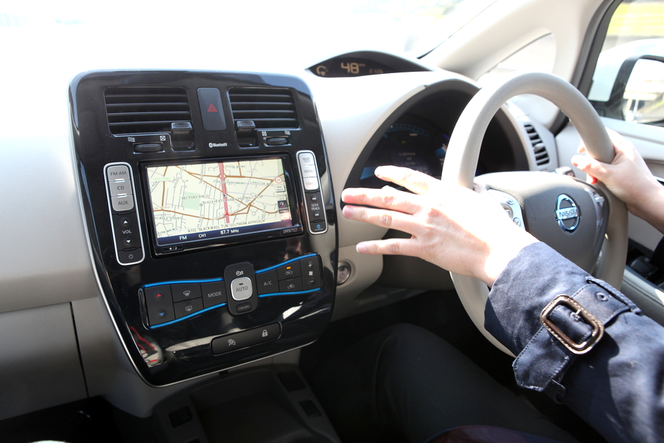 KOMFORTABEL: Mest av alt ligner Nissan Leaf en "vanlig" bil, med alt av komfort vi er vante med. (FOTO: Stein Jarle Olsen)