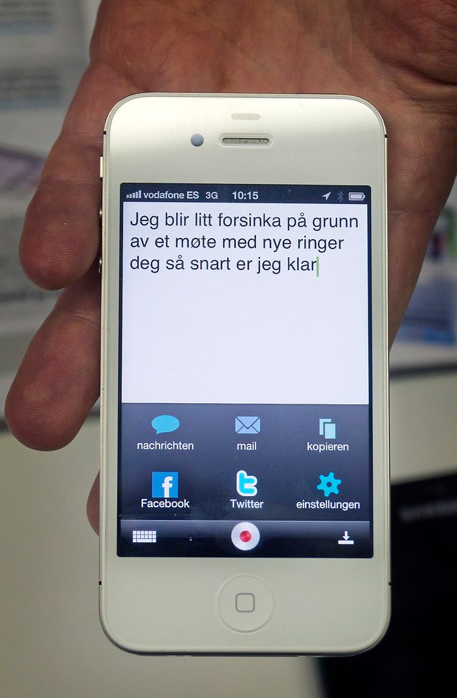 NESTEN PERFEKT:Når vi snakket inn teksten på en naturlig måte fikk vi bare en eneste feil. Det er til å leve med.