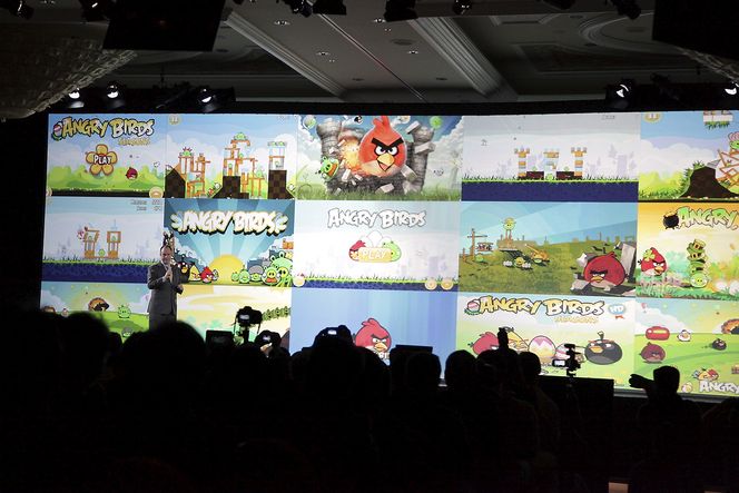 ANGRY TV: Angry Birds kommer til din Samsung-tv i år. Så sant tv-en din ikke er eldre enn 2009-modell. FOTO: Stein Jarle Olsen