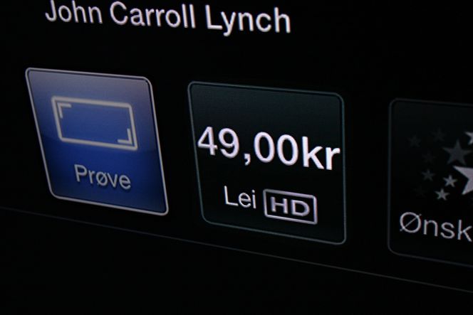 Grensesnittet i den norske iTunes-delen av Apple TV.