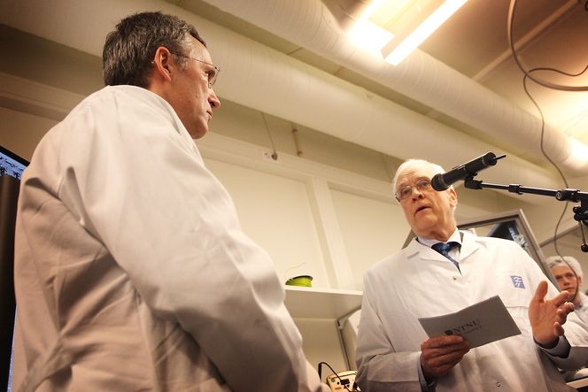 NTNU-rektor Torbjørn Digernes ba statsministeren om mer penger til forskningsinfrastruktur.