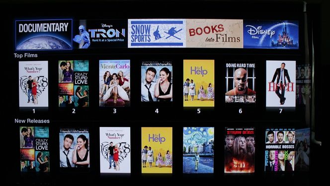 Grensesnittet i den norske iTunes-delen av Apple TV.