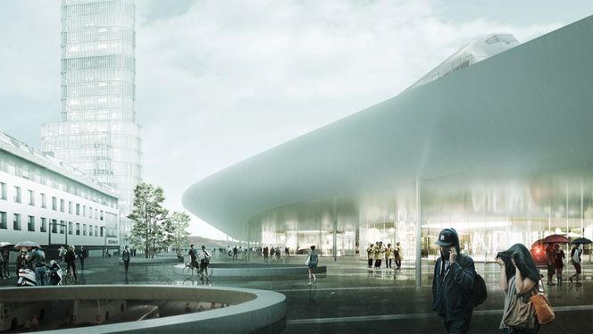 Cobe vil at førsteinntrykket til reisende skal være at de har kommet til mulighetenes by når de stiger av ved Sandvika stasjon. Den skal være hele byens lobby.