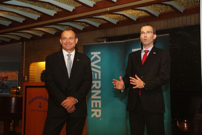 Glade: Konsernsjef Jan Arve Haugan og finansdirektør Eiliv Gjesdal i Kværner var fornøyd med tallene for 3. kvartal og venter flere kontrakter i løpet av det kommende året. Svært mange tilbud er levert.