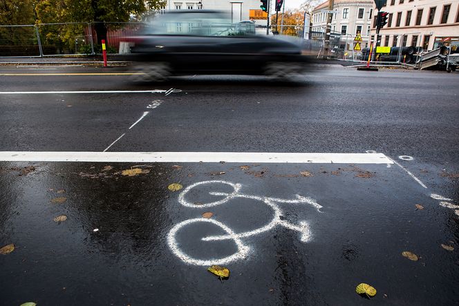 Oslo kommune bygger nye sykkelløsninger langs Ring 2. En del av strekningen skal bestå av de utskjelte sykkelfeltene.