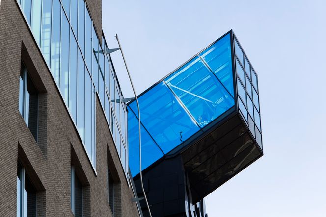 MOT NORD: Rettløpstrappen har en utkragning mot nord.