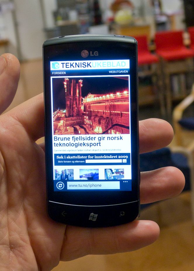 Kjapt GOD NETTLESER: Den nye Explorerversjonen som kommer med Windows Phone 7,5 er noe av det beste vi har sett til nå.