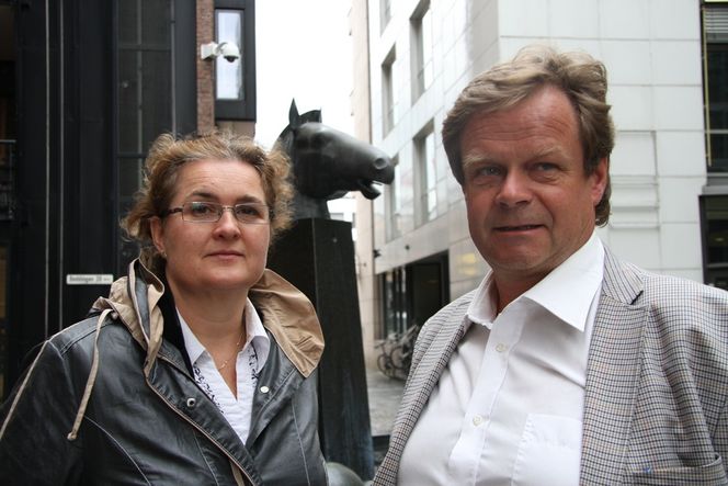 FORAN HESTEHODE: Direktør Per Brevik planlegger et testsenter for CO2-fangst ved Norcem Brevik. Sementbransjen ønsker å vite kostnadene. NÅ får de teknisk assistanse fra Liv Monica Stubholt og Aker Clean Carbon.