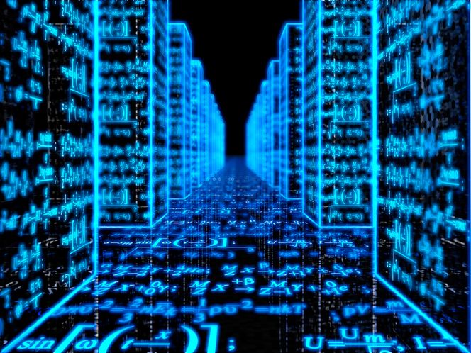 USLÅELIG KOMBINASJON: Sofistikerte matematiske modeller og serverskap med superdatamaskiner på rekke og rad styrer aksjemarkedene mot både vekst og fall. (iStockphoto)