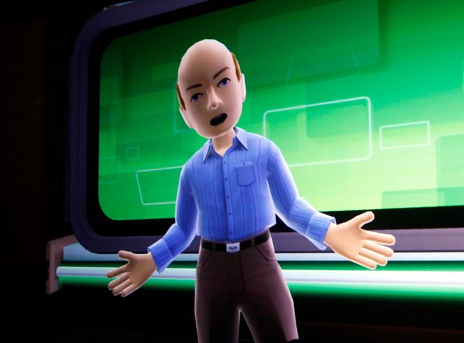 Ansiktsuttrykk Steve Ballmer som Kinect-avatar. (FOTO: Scanpix/Reuters)