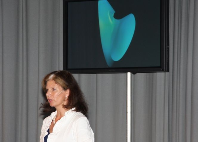 STORM: Driftsdirektør Ingrid Lorange beskriver årsaken til mobilsammenbruddet som en storm av signaler ved omstart av systemet for mobilt bredbånd. (Foto: Espen Zachariassen)