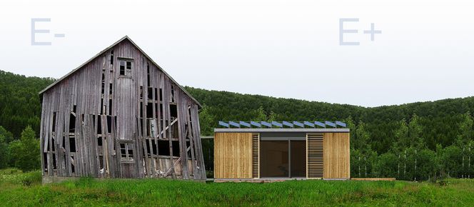 GJENBRUK: Valg av kledning er ennå ikke bestemt. Gjenbruk av gammelt treverk bllir diskutert som en mulig løsning.