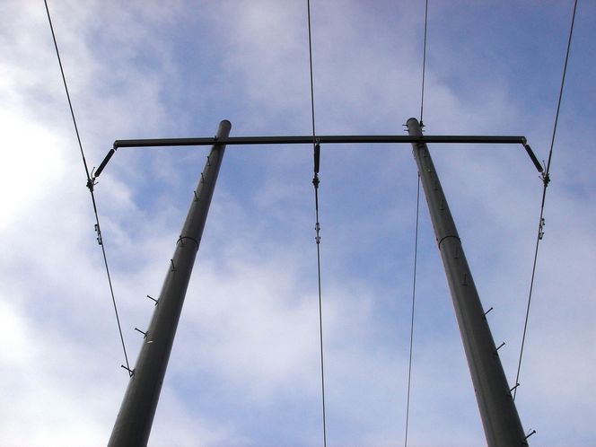 ET LETT OG LANGT LIV: - Disse komposittmastene har en levetid på 125 år i vårt klima, sier Flemming Petersen i Melbye Skandinavia.