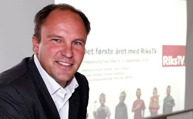 100 000 meldte overgang UVISS FRAMTID: - Jeg skal ikke legge skjul på at vi har en del utfordringer på grunn av de mange usikkerhetsfaktorene, sier RiksTV-sjef Espen Thorsby. (FOTO: Scanpix)