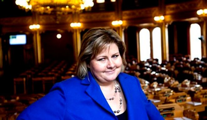 Fyllebråk Erna Solberg håper å overta statsministerkontoret til høsten. (FOTO: Ståle Andersen)