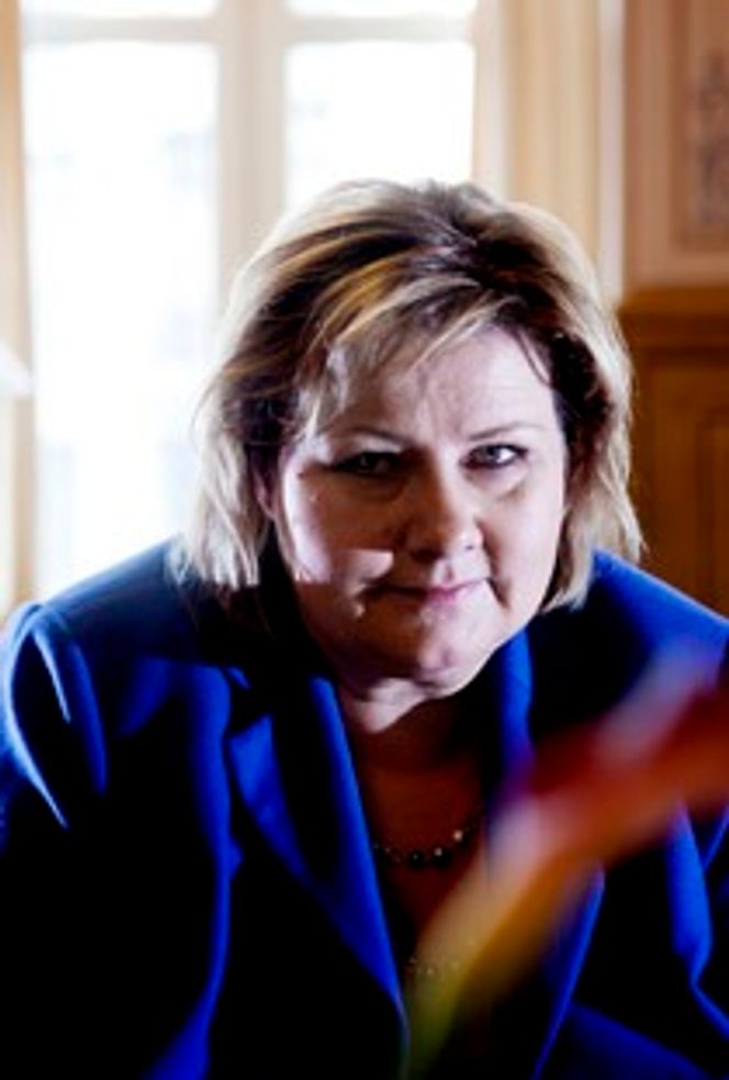Fyllebråk Erna Solberg håper å overta statsministerkontoret til høsten. (FOTO: Ståle Andersen)