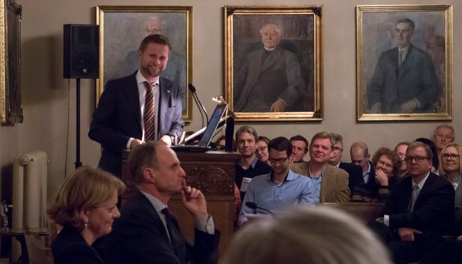Bent Høie på et åpent møte om velferdsteknologi onsdag.