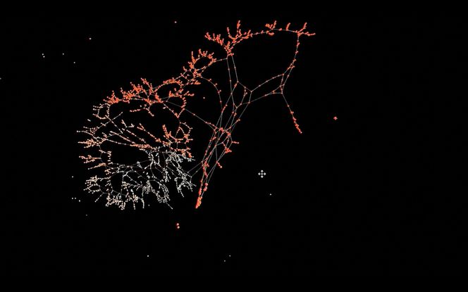 Slik ser Goodtech for seg at Promaps vil se ut i en abstrakt 3D-visualisering av nettet.