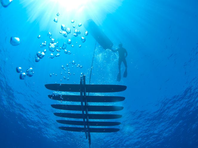 Bølgenes bevegelser er størst på vannets overflate, og minsker etter hvert som vanndybden øker. «Wave gliders» todelte arkitektur drar nytte av forskjellen i bevegelser, for å få fremdrift.
