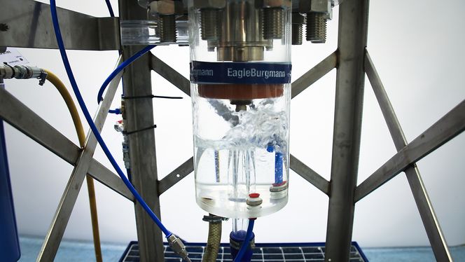 Kjernen i teknologien fra Innsep som EagleBurgmann bruker er en roterende, svampliknende skive. Foto: Eirik Helland Urke