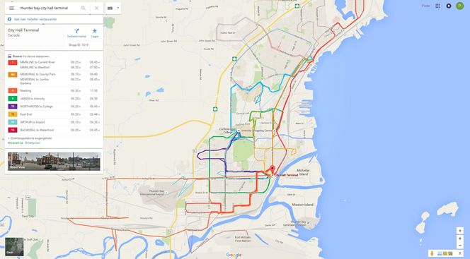 Slik ser en skjerdump av systemet i Thunder Bay i Canada ut.
