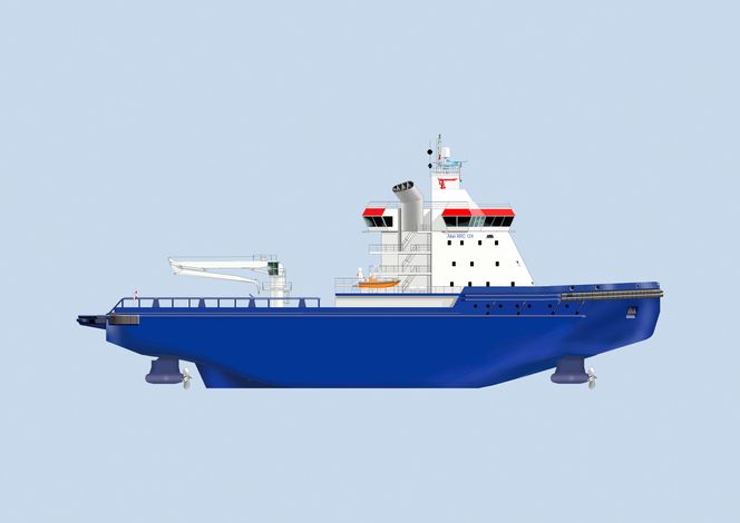 Isbryteren Aker Arc 124 skal bygges ved Vyborg Shipyard for FSUE Atomflot og skal assistere LNG-tankere ved Sabetta havn ved Jamal-halvøya i Sibir.