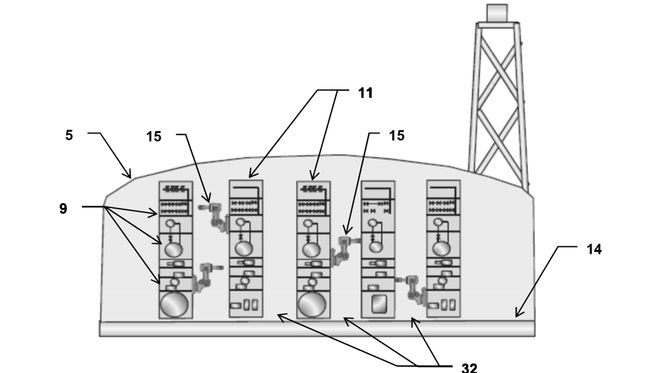Arbeidsroboter (15) kan bevege seg vertikalt inne i anlegget. Foto: Aker Solutions