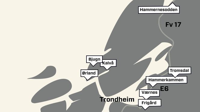 De amerikanske forhåndslagrene består av seks fjellhaller i tillegg til flybasene Værnes og Ørland. Bilde:  Erlend T. Lygre
