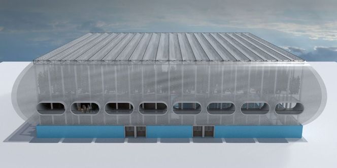 Det verserer ulike planer for Urbanfeed-anlegg ved Oslofjorden. Et av dem er et 860 kvadratmeter stort toetasjers anlegg på Bastøy. Dette anlegget skal være under planlegging på Island. Foto: CityPOD/Cedric Born