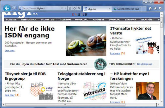Internet Explorer 9 får et langt mer minimalistisk brukergrensesnitt enn tidligere.