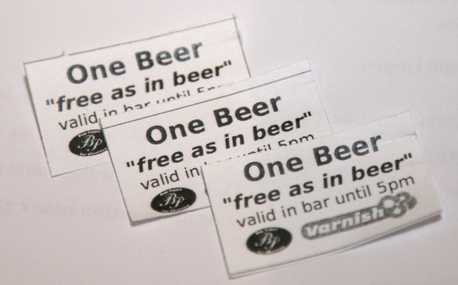 Fri programvare, eller free software, misforstås av mange. For å forklare sies det ofte "Free as in freedom, not free as in beer". Linpro forkastet denne forklaringen på sin Varnish-lansering.