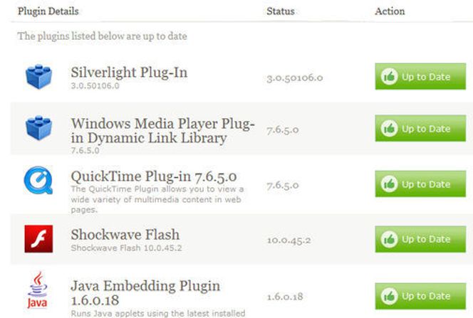 Mozilla Plugin Check i Internet Explorer