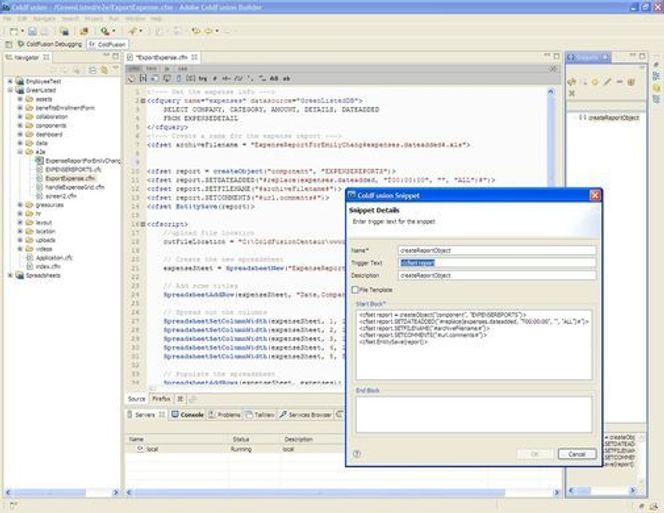 Adobe ColdFusion Builder Bilde: Adobe