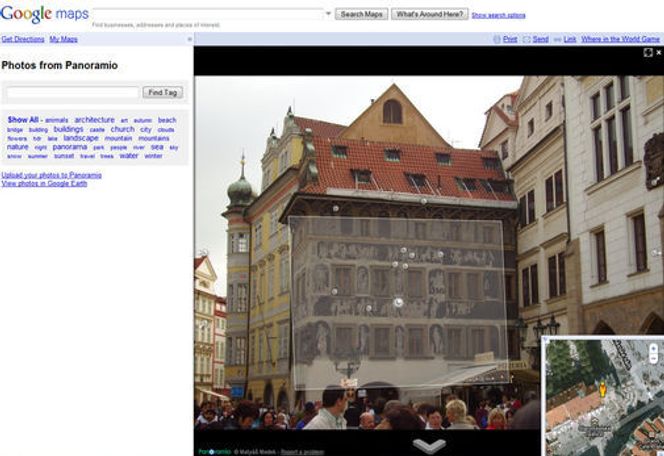 Brukerbilder lagt i riktig plan i Google Maps Street View. Bilde: Google