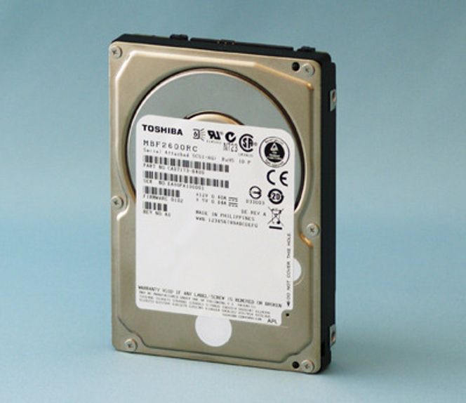 Toshiba MBF2600RC 2,5 tommer harddisk Bilde: Toshiba