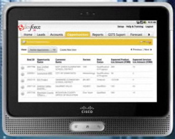Cius gir mobil tilgang til bedriftsapplikasjoner som Salesforce. Bilde: Cisco
