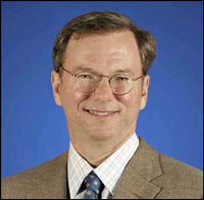 I de ti årene Eric Schmidt ledet Google økte omsetningen med gjennomsnittlig 77 prosent i året. Bilde: Google