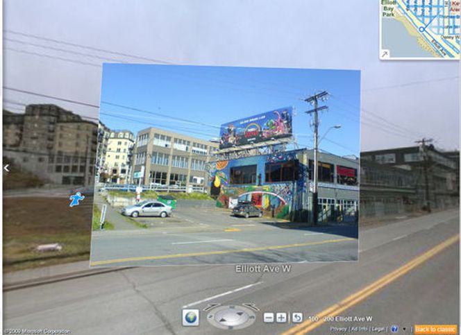 Bing Maps gatebilde fra Seattle med Streetside Photos Bilde: Bing Maps