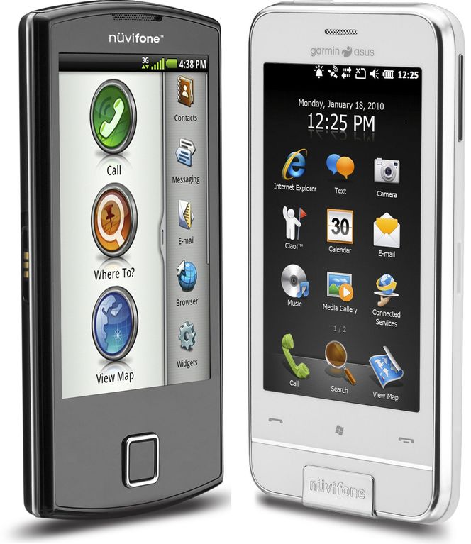 Garmin-Asus nüvifone-modellene A50 og M10