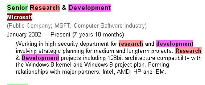 Fra den tidligere LinkedIn-profil til Microsoft-forskeren Robert Morgan.