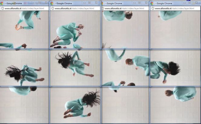 Mengder av Chrome-vinduer med hver sin videostrøm settes sammen til en helhet i «All is not lost»-videoen.