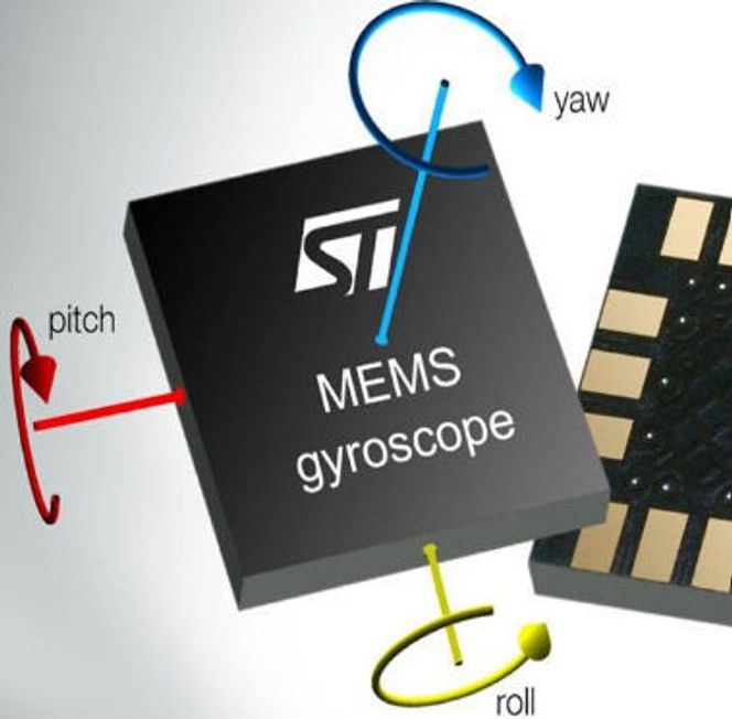 Eksempel på MEMS-basert gyroskop. Bilde: STMicroelectronics