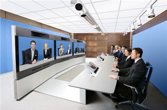 Tandberg T3, en løsning for «telepresence» eller «teletilstedeværelse». Bilde: Tandberg